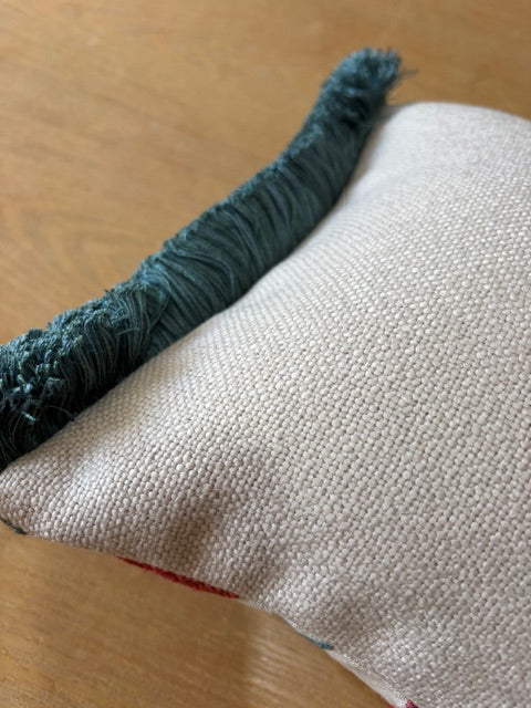 Liberty Fabric Cushion with Fringe Trim x 2