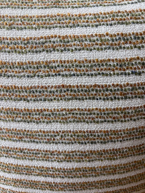 Burnt Orange Striped Cushions x 2